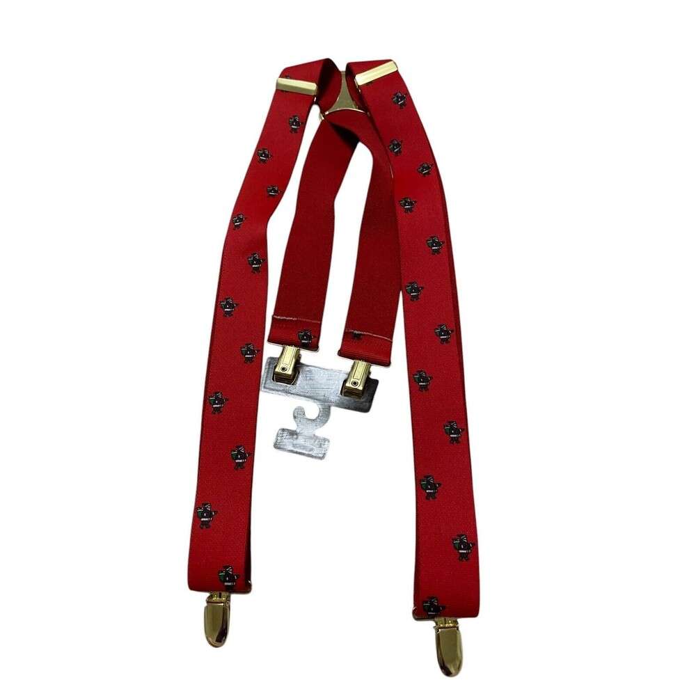 John Henry Santa Suspenders Braces New Red Adjustable